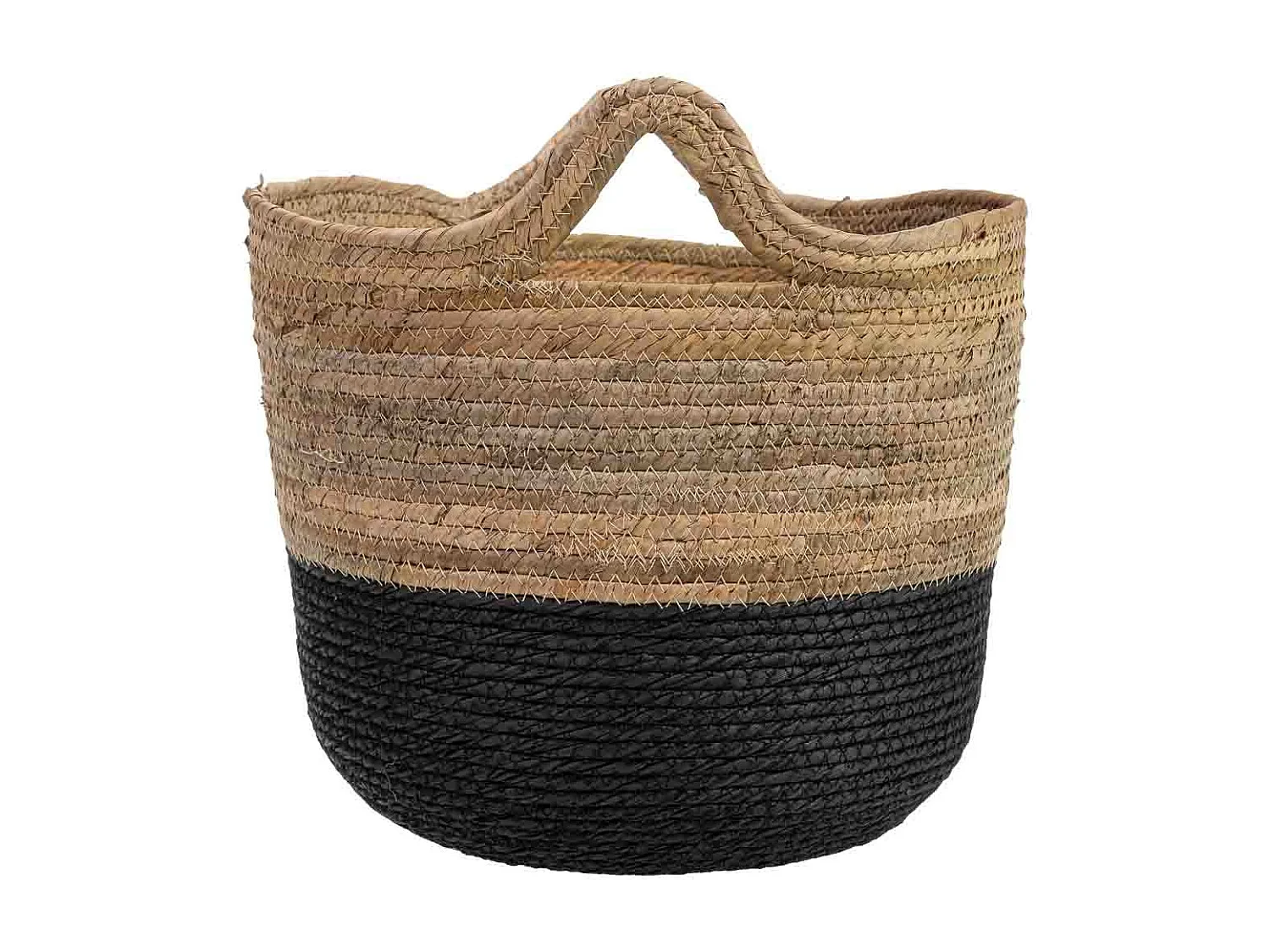 Cesto de corda e fibra de folha de bananeira D31x26/31