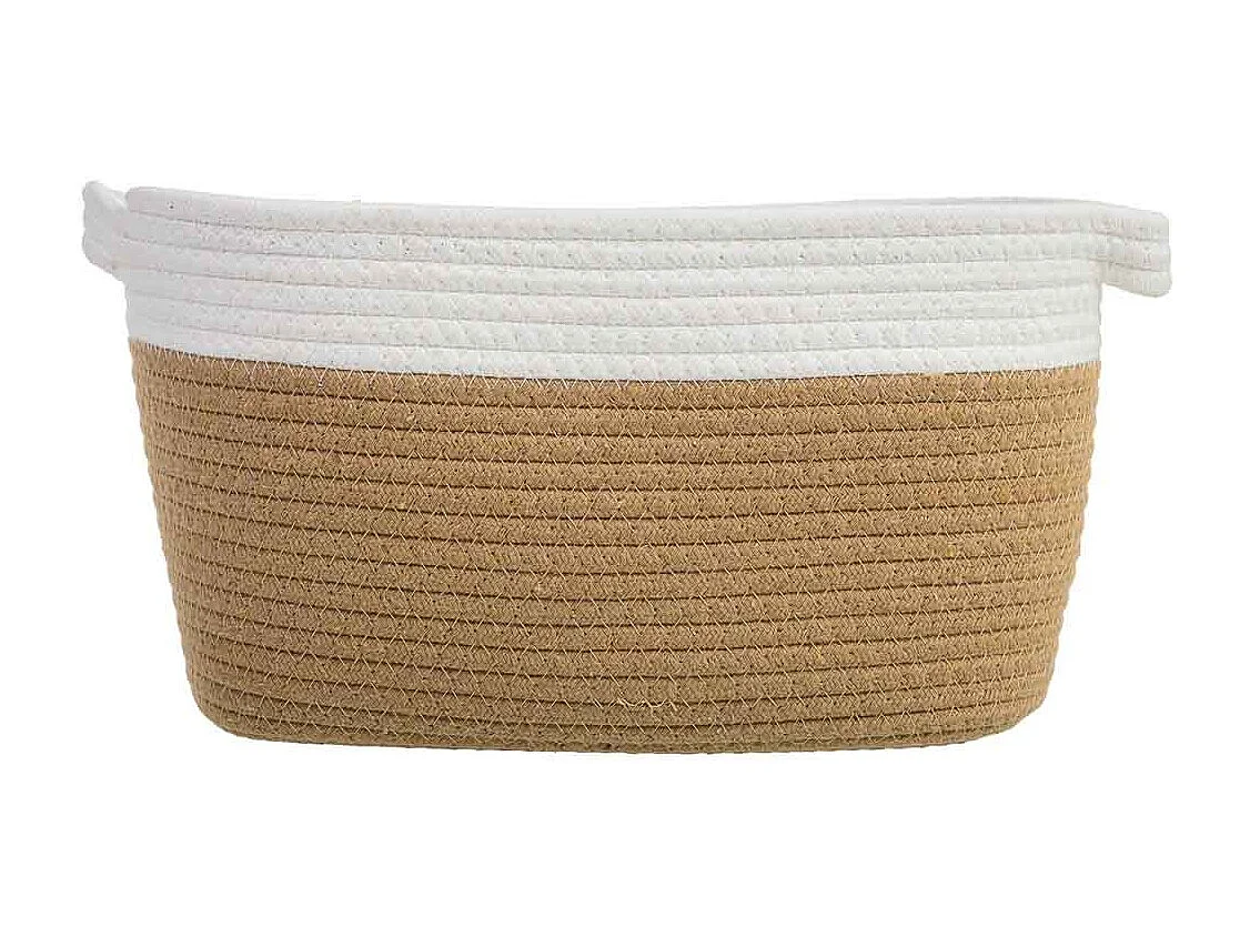 Cestino in corda di cotone intrecciata 33x24x20