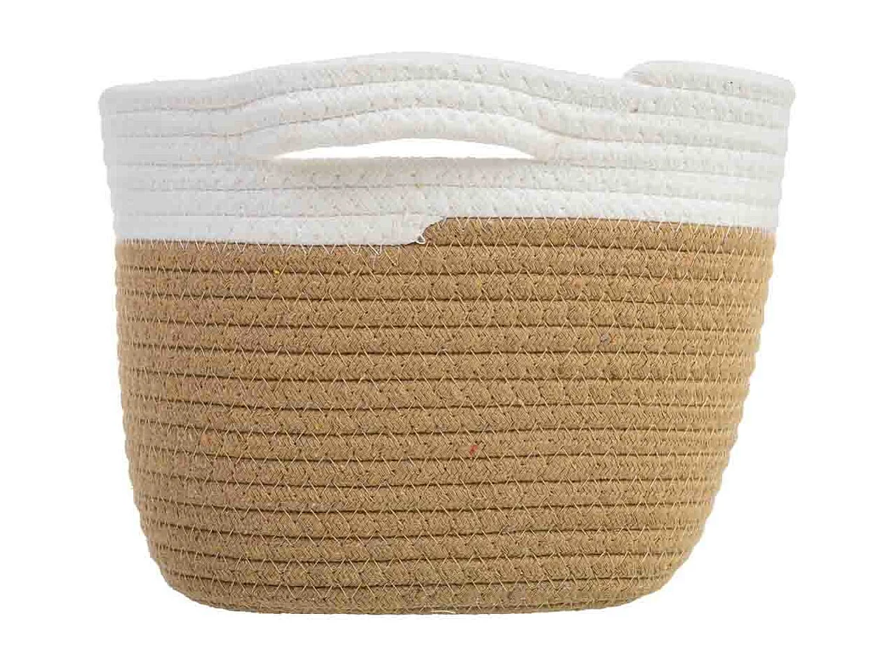 Cestino in corda di cotone intrecciata 33x24x20