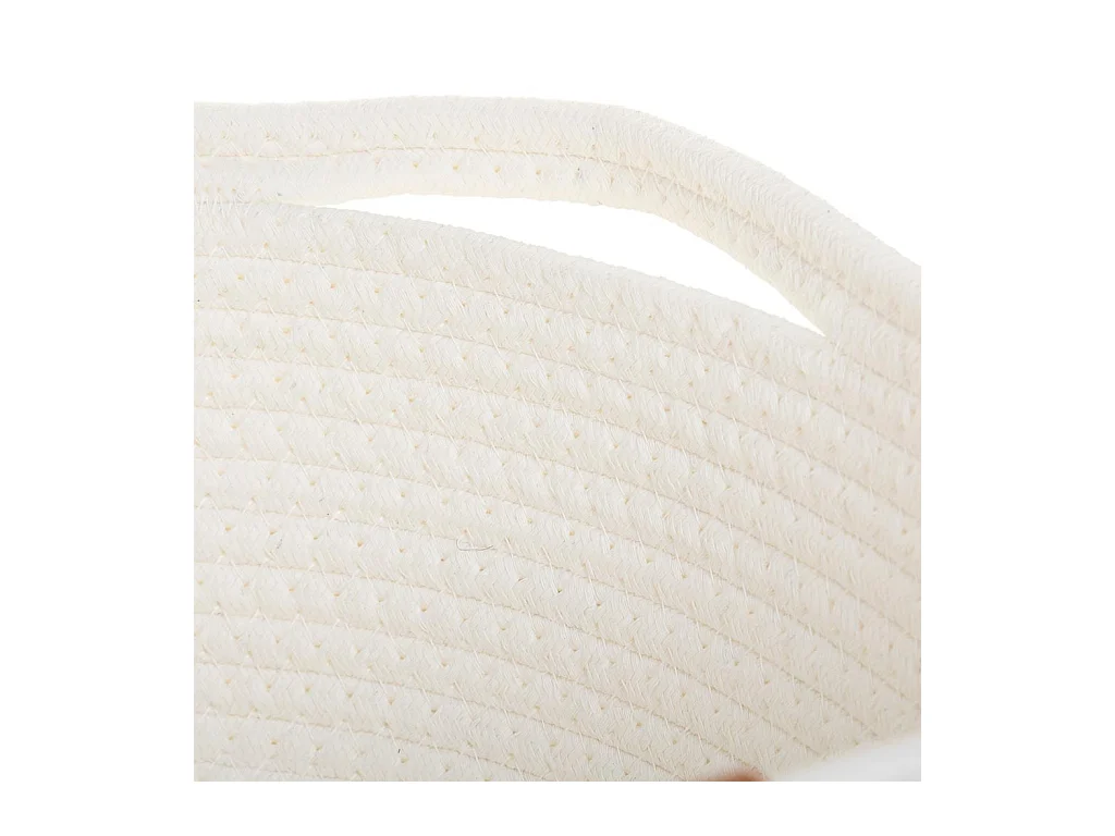 Panier en coton en blanc D32,5x13