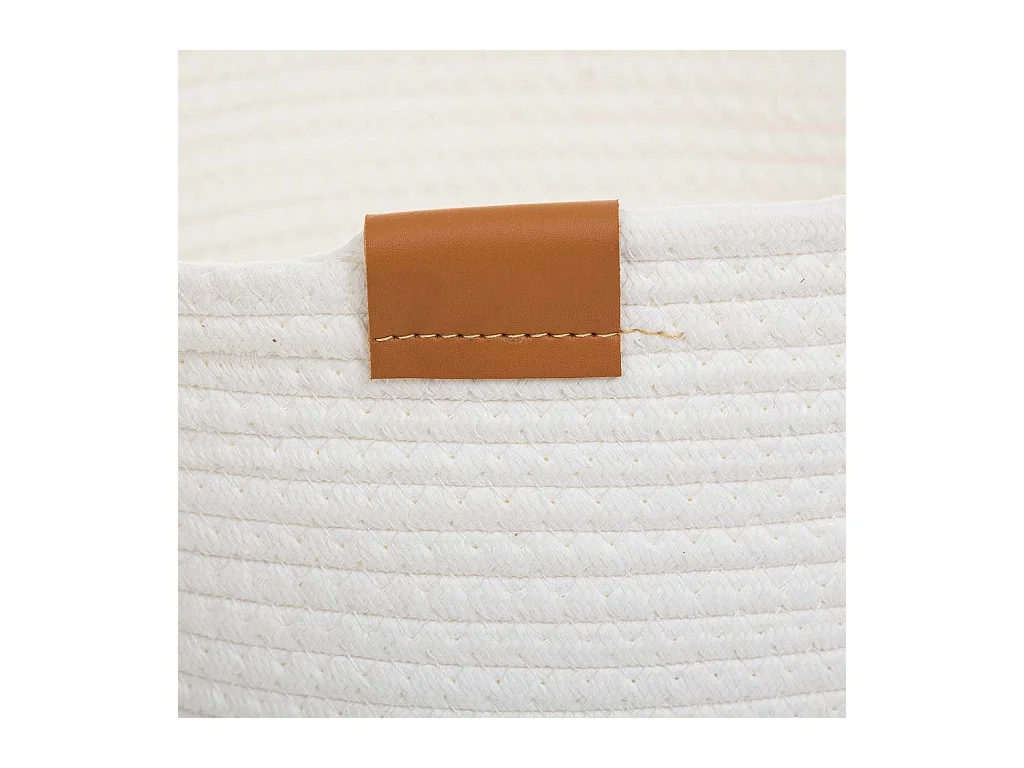 Panier en coton en blanc D32,5x13