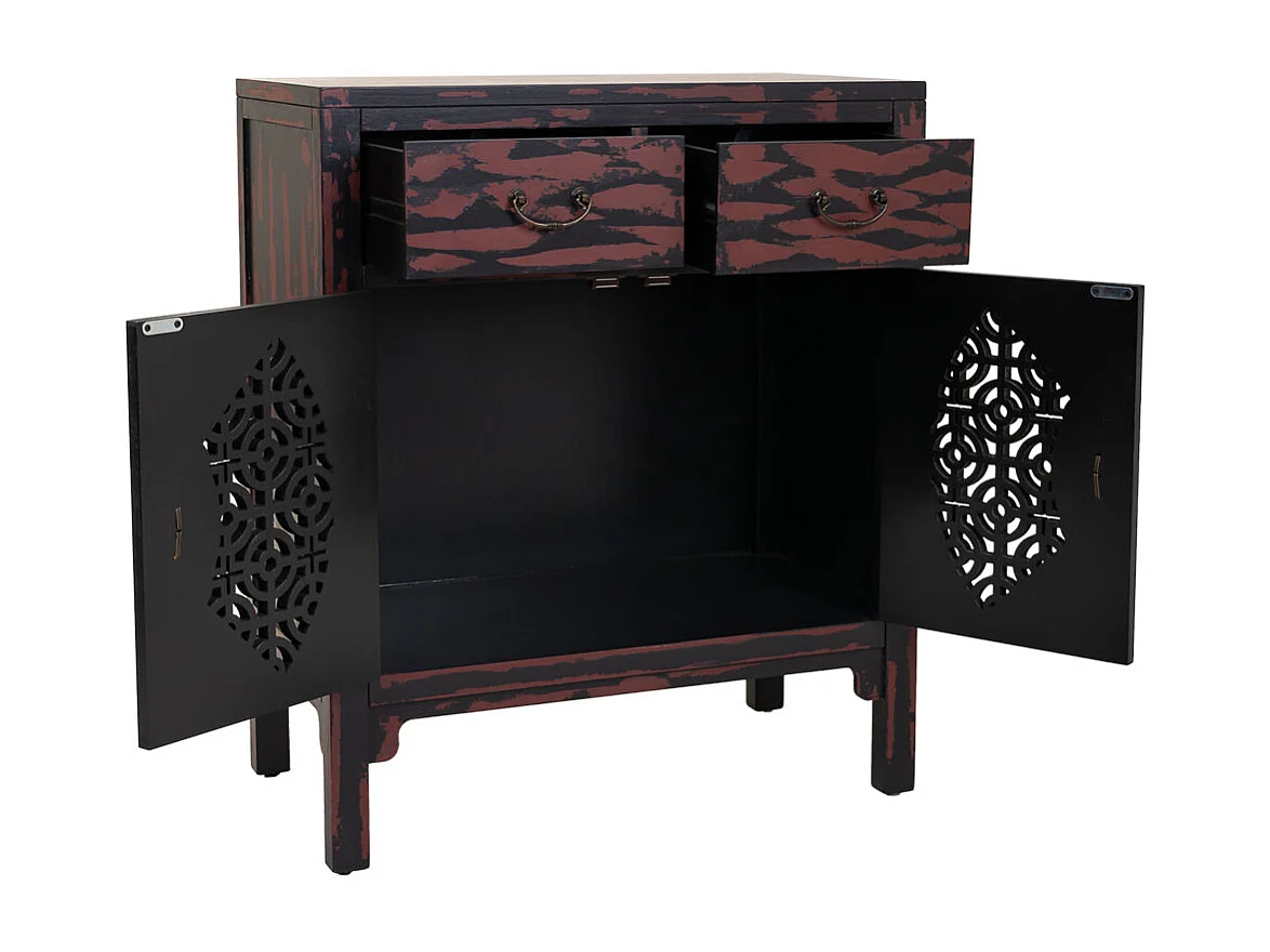 Salão de madeira vermelho 66x36x78