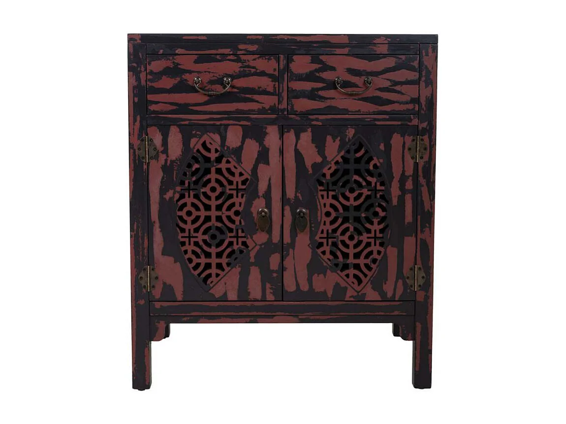 Rote Flurschrank aus Holz 66x36x78h cm