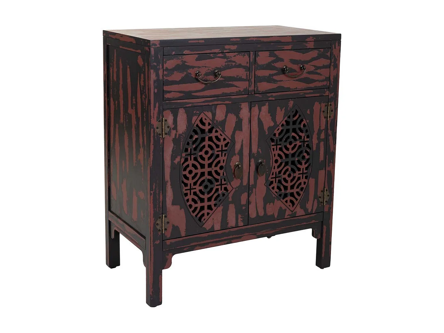 Rote Flurschrank aus Holz 66x36x78h cm