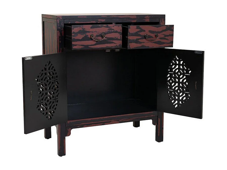 Rote Flurschrank aus Holz 66x36x78h cm