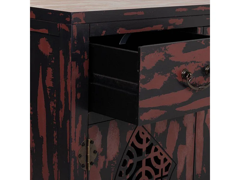 Rote Flurschrank aus Holz 66x36x78h cm