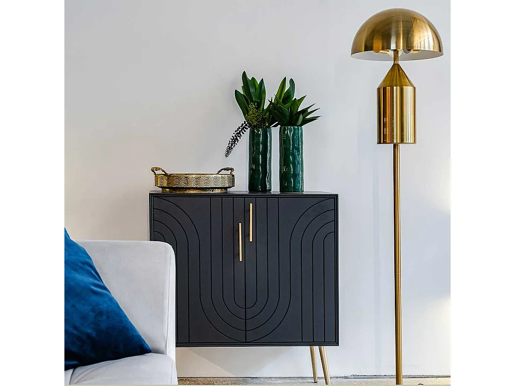 Recibidor de madera y metal 75x37x84,5