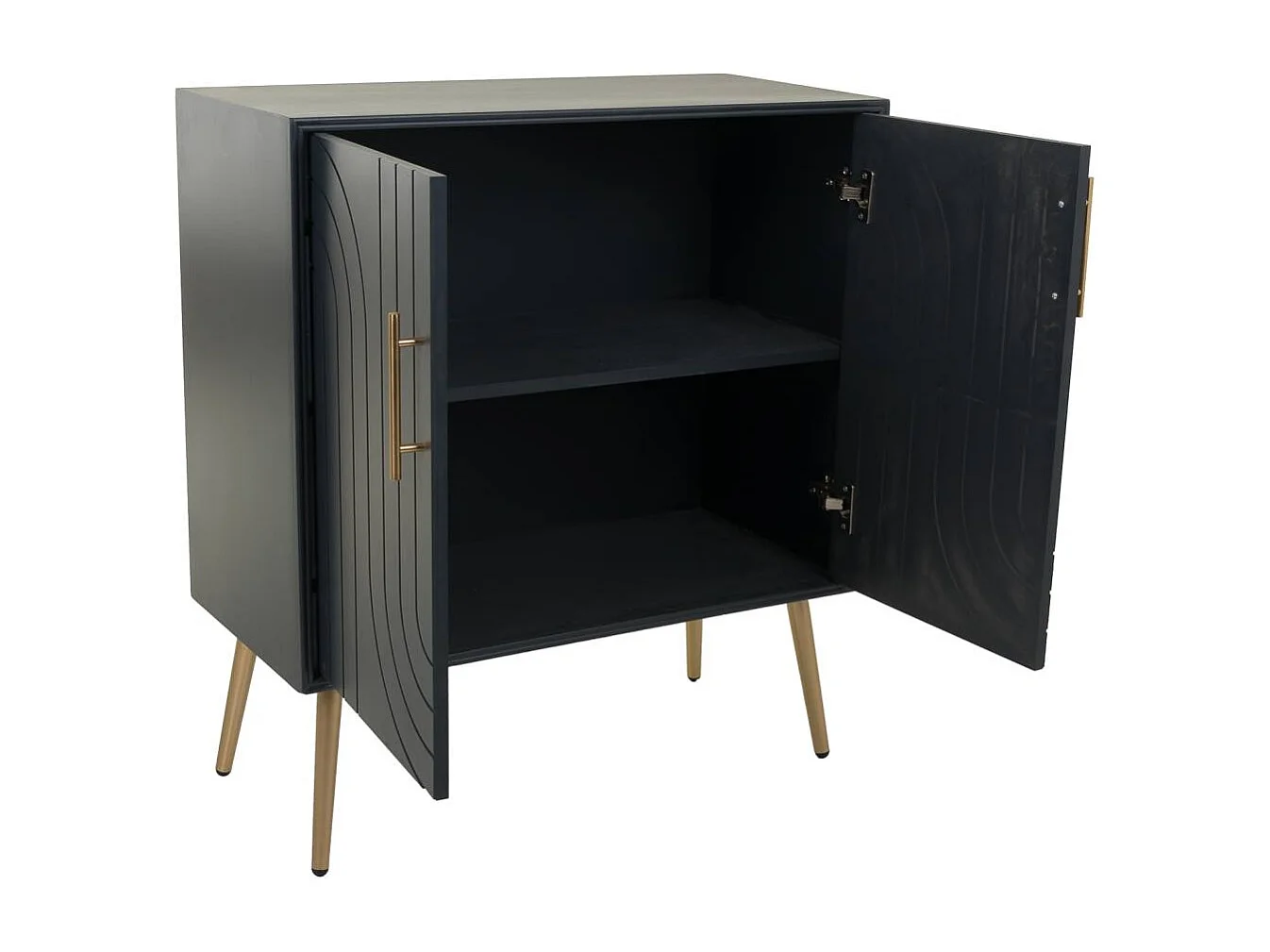 Recibidor de madera y metal 75x37x84,5