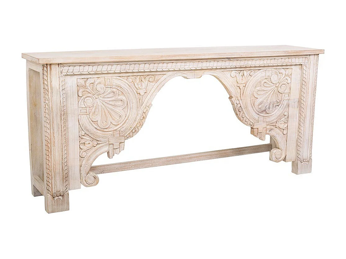 Mobile da ingresso in legno rifinito a mano 188x43x85