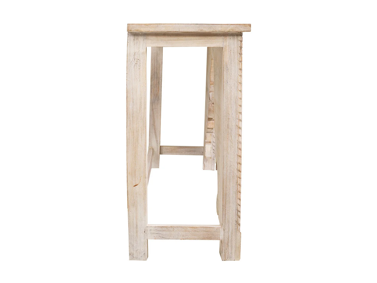 Mobile da ingresso in legno rifinito a mano 188x43x85