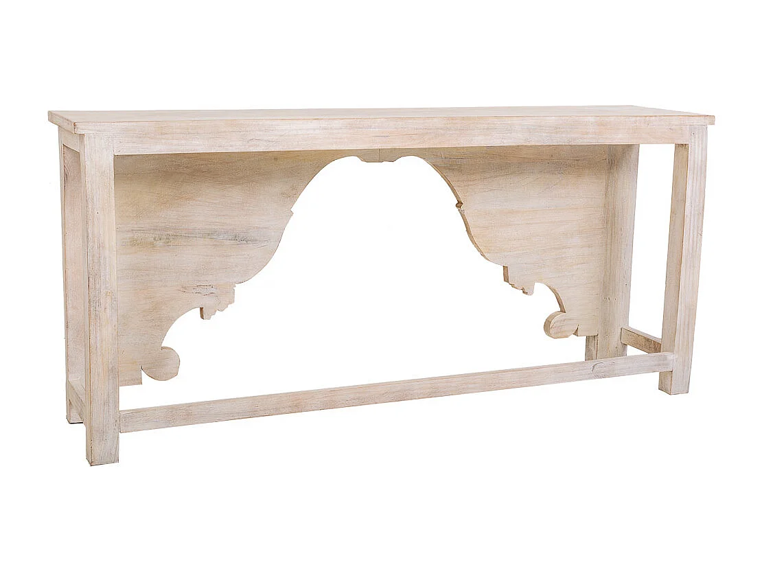 Mobile da ingresso in legno rifinito a mano 188x43x85