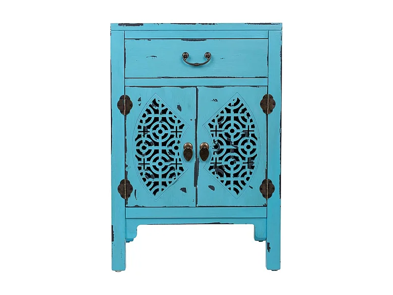 Mobile da ingresso in legno con 1 cassetto e 2 ante 48x32x75