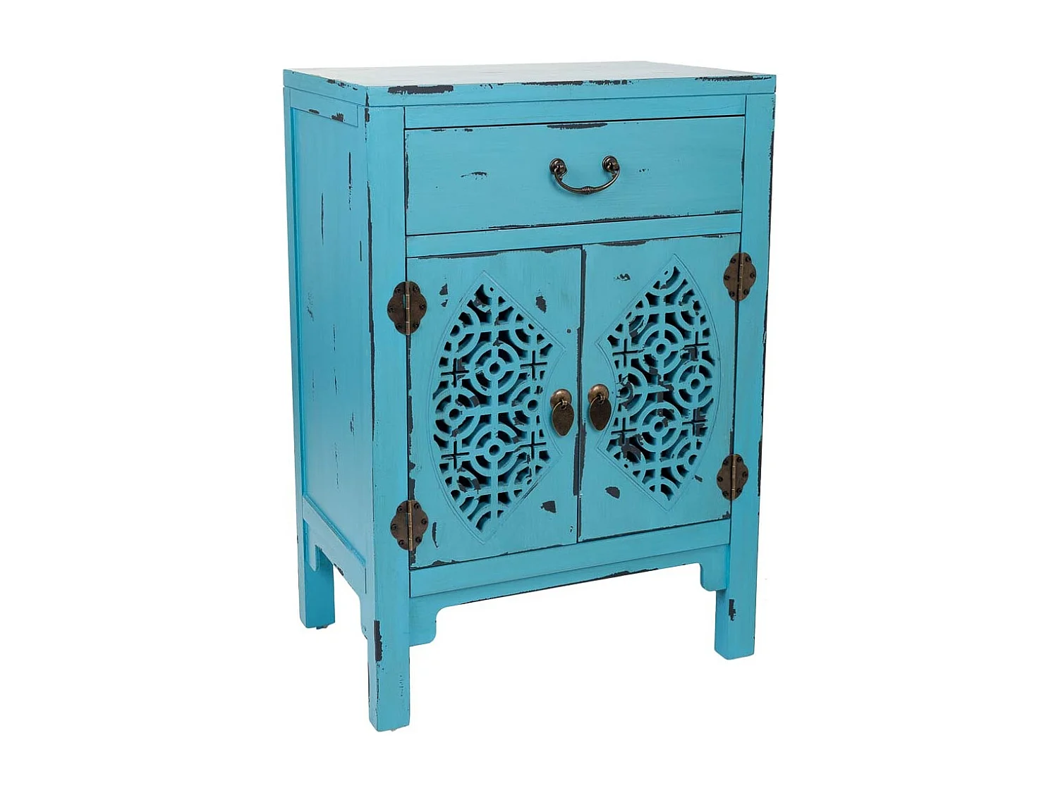 Recibidor de madera 1 cajon y 2 puertas 48x32x75