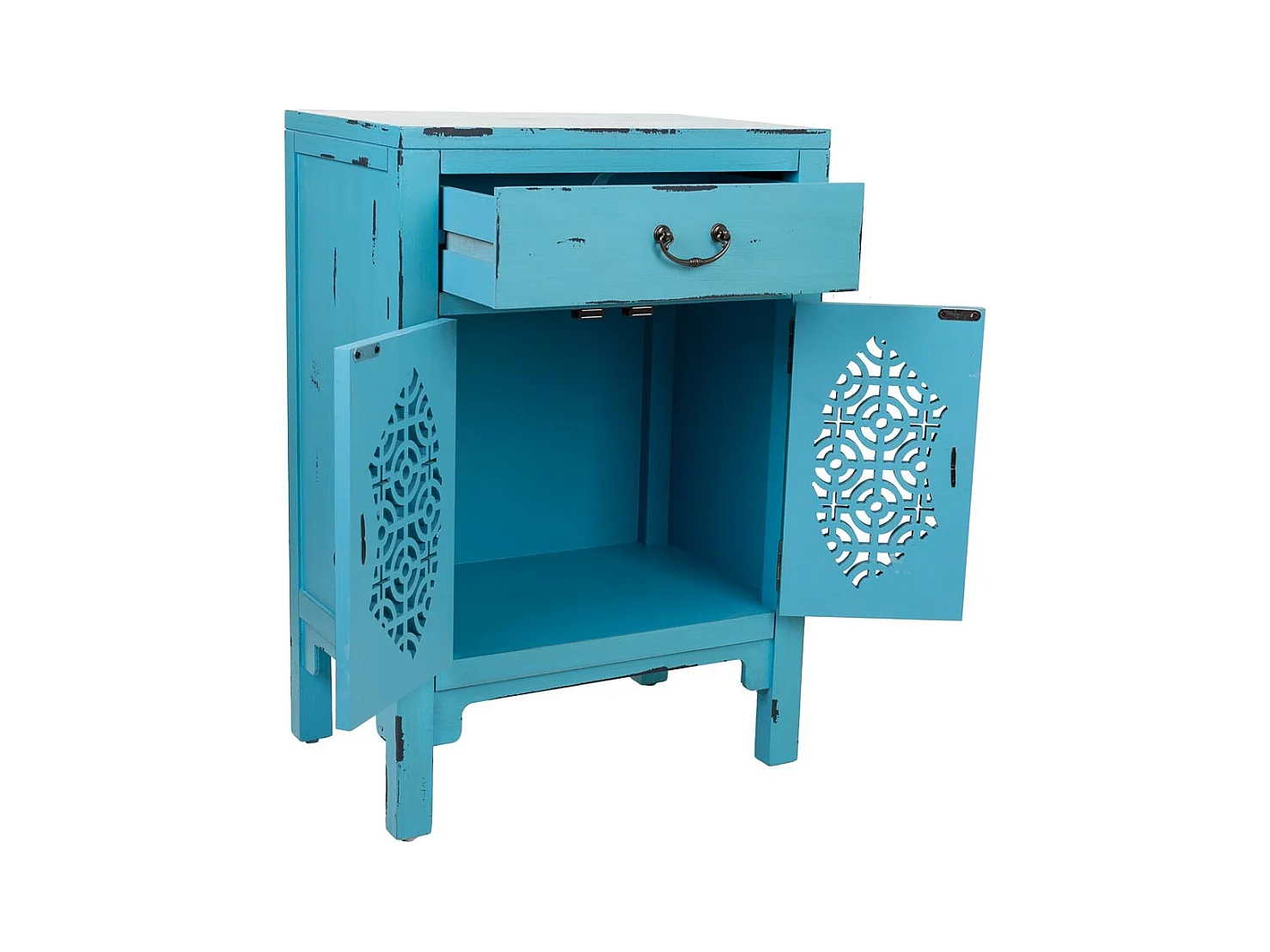 Recibidor de madera 1 cajon y 2 puertas 48x32x75