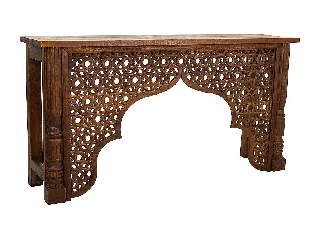 Mobile da ingresso in legno marrone 150x40x79h