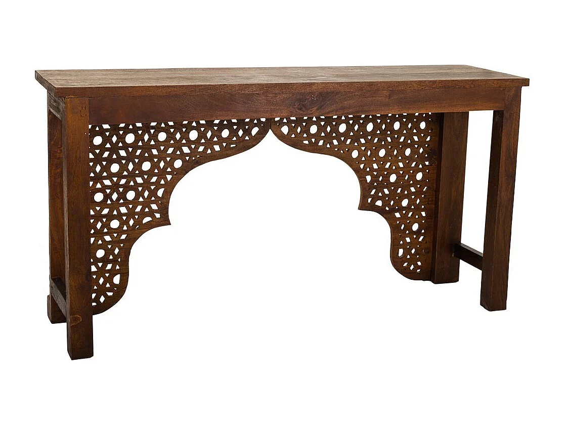 Mobile da ingresso in legno marrone 150x40x79h