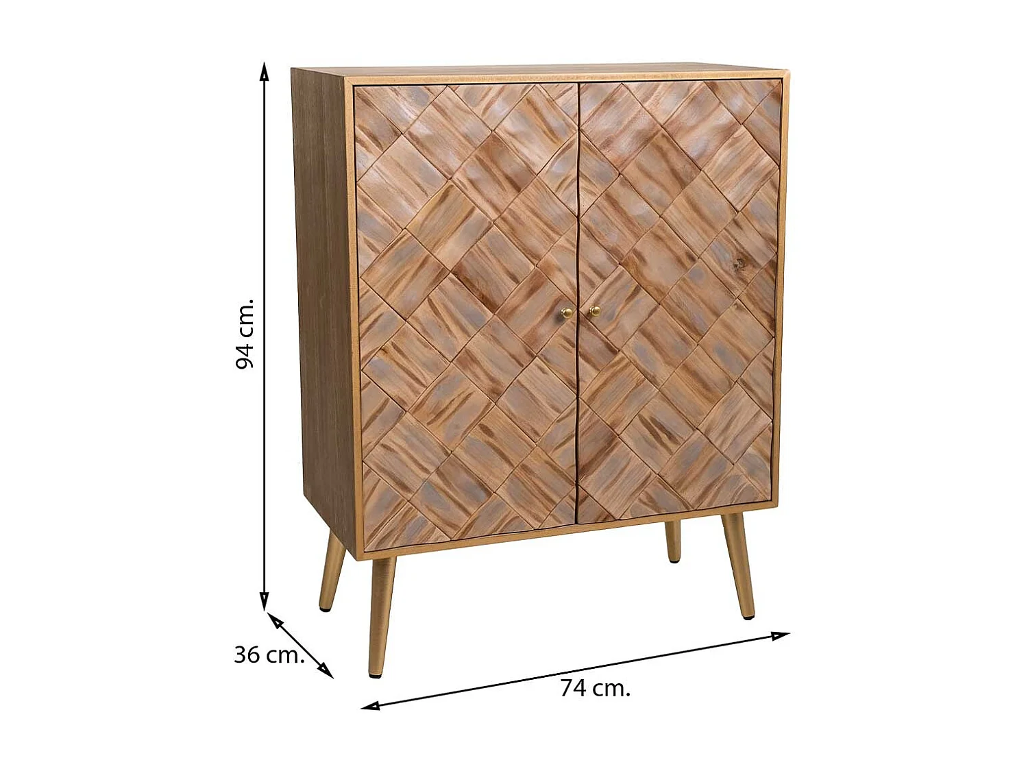 Salão de madeira marrom 74x36x94