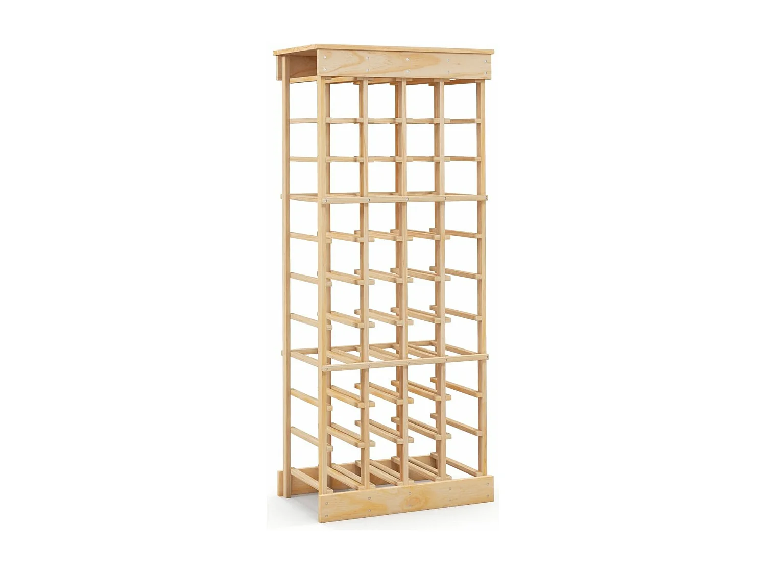 Étagère à Vin Casier à 40 Bouteilles, Range-bouteilles en Bois de Pin, <odulable 46,5 x 27,5 x 113 CM