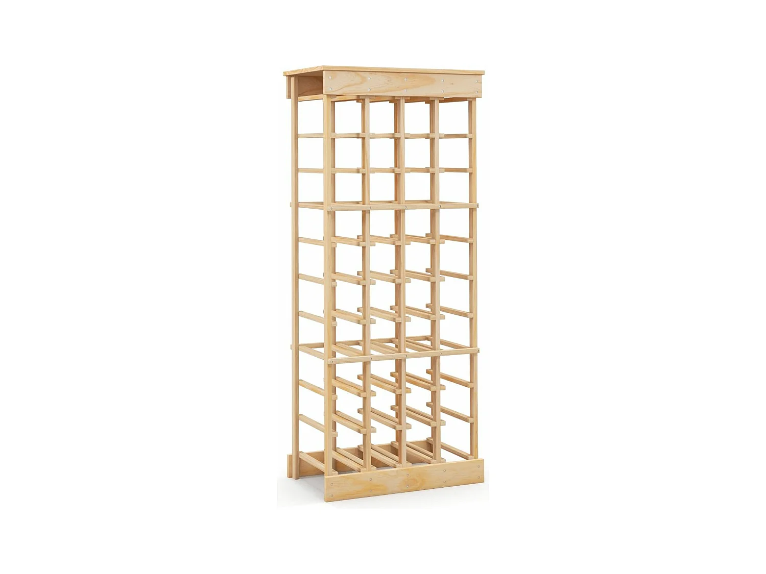 Étagère à Vin Casier à 40 Bouteilles, Range-bouteilles en Bois de Pin, <odulable 46,5 x 27,5 x 113 CM