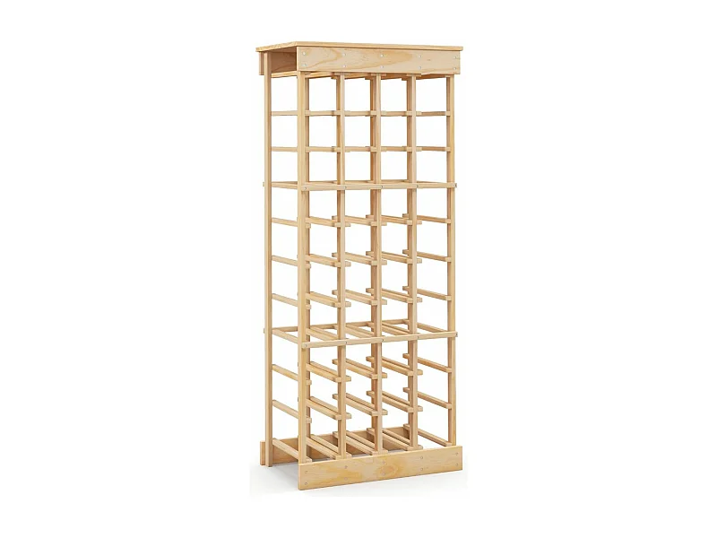 Étagère à Vin Casier à 40 Bouteilles, Range-bouteilles en Bois de Pin, <odulable 46,5 x 27,5 x 113 CM