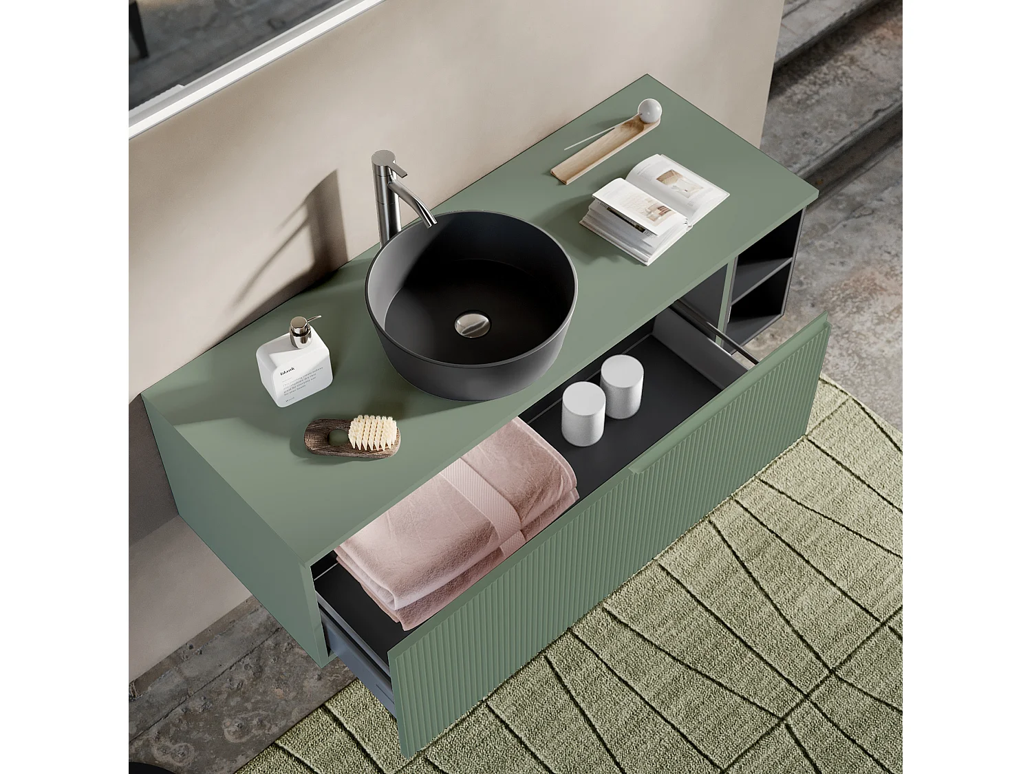 Composition 5 pieces VENERE vert sage