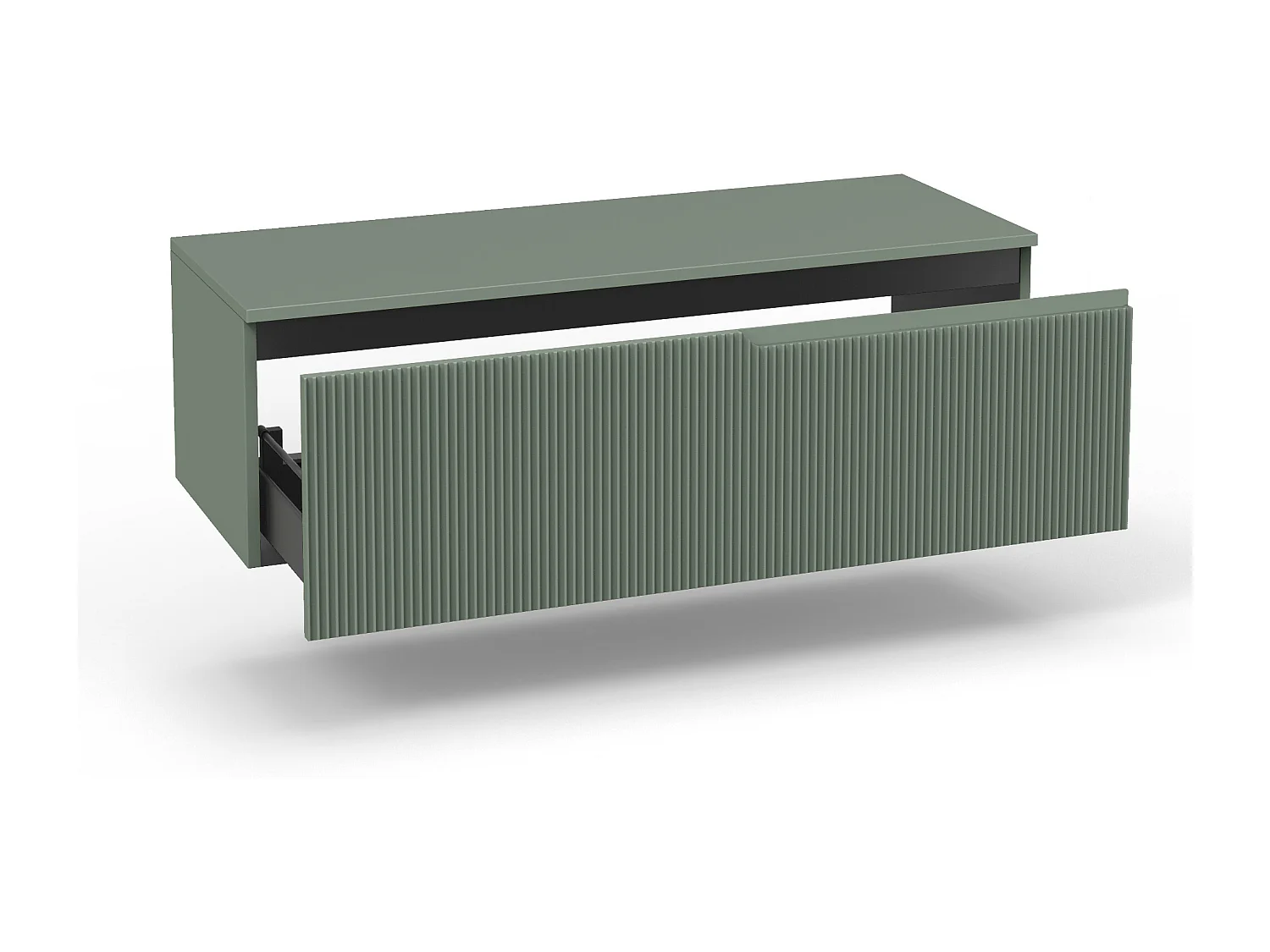 Composition vasque droite 4 pieces VENERE chène/vert sage