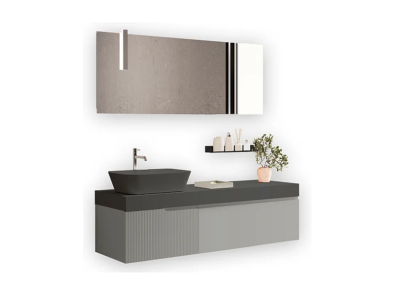 Composition 7 pieces VENERE gris mat