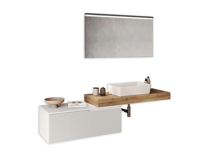 Composition 4 pieces VENERE chène/blanc