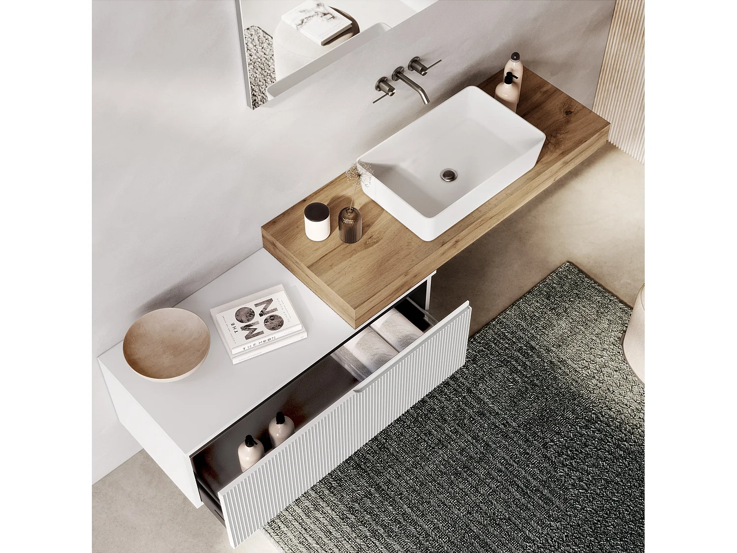 Komposition 4-teilig VENERE eiche/weiß