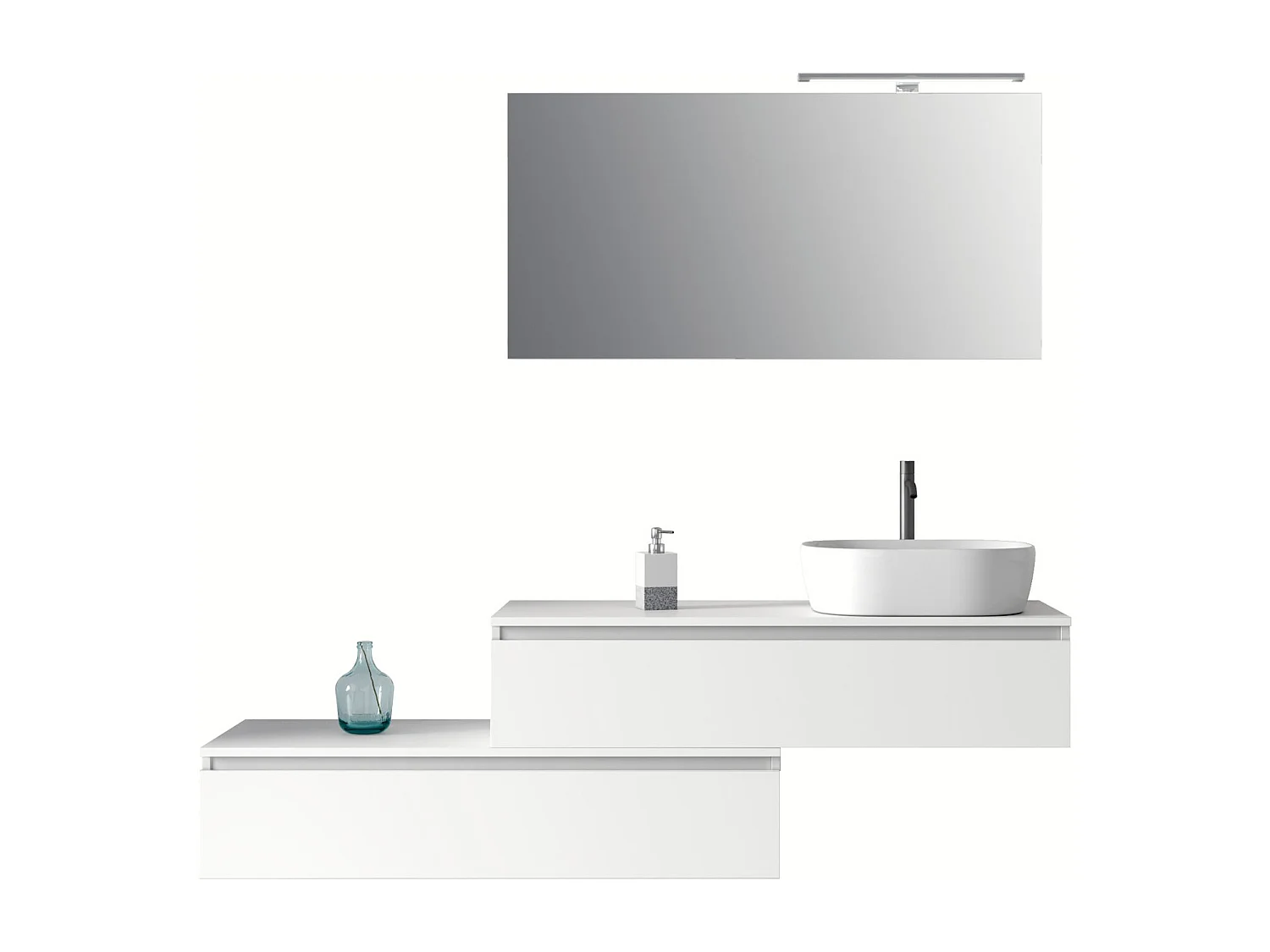 Composição 5 peças ASTRA branco mate