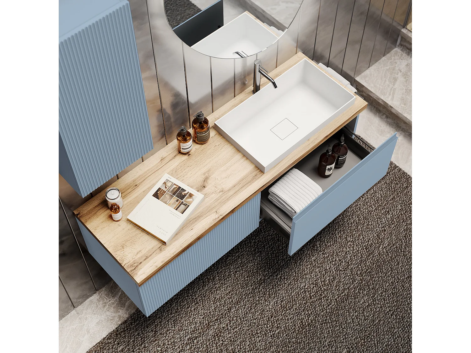 Composizione 6 pezzi VENERE azzurro tiffany