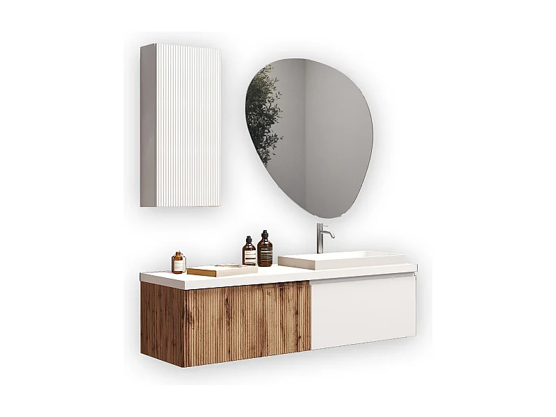 Composition 6 pieces VENERE chène/blanc mat