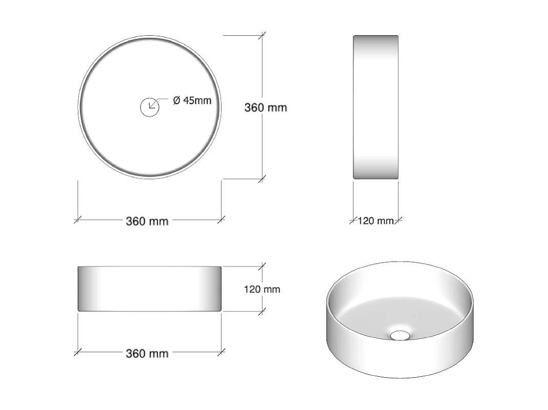Composizione 5 pezzi VENERE bianco opaco