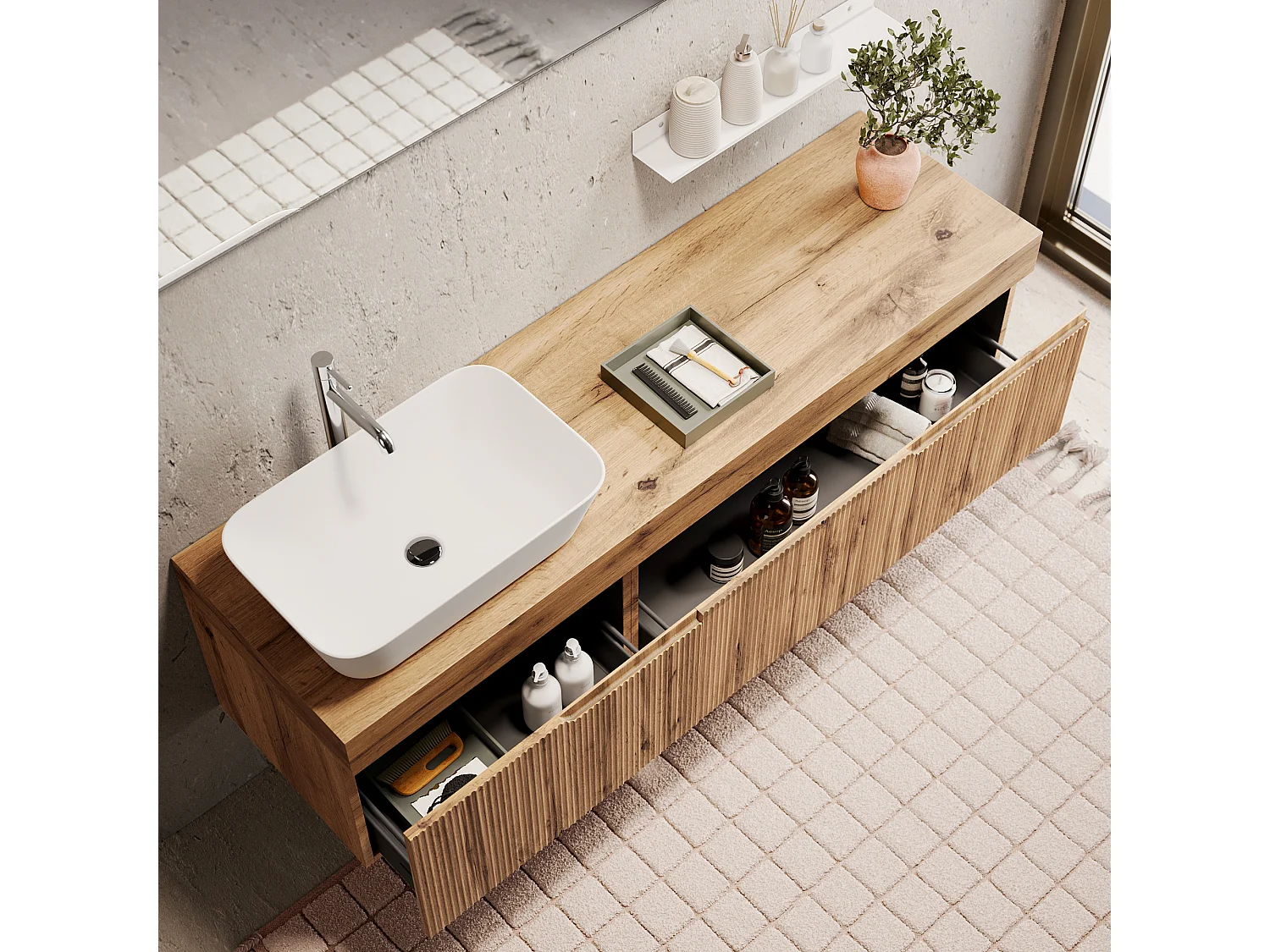 Composition 7 pieces VENERE chène