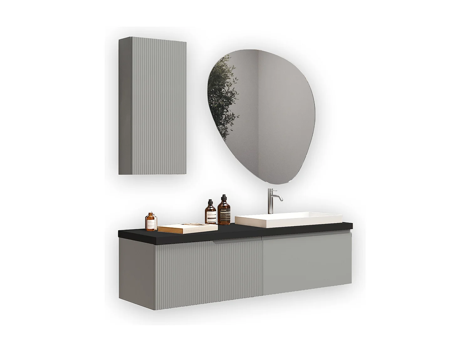 Composição 6 peças VENERE cinzento mate