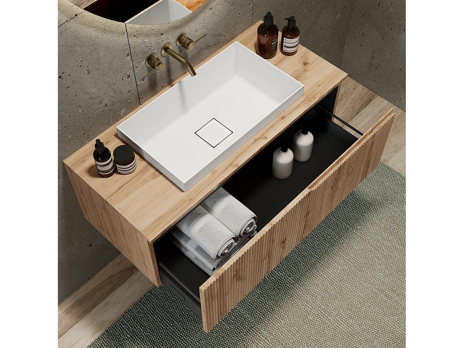 Composition 3 pieces VENERE chène