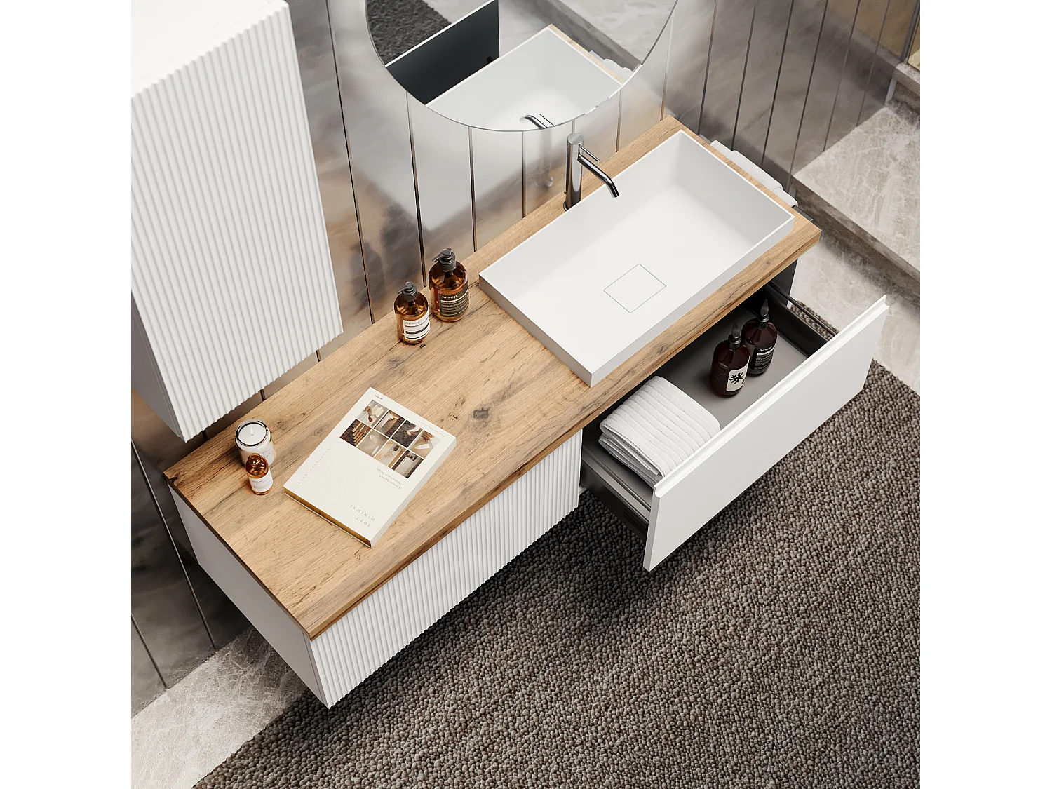 Composition 6 pieces VENERE blanc mat