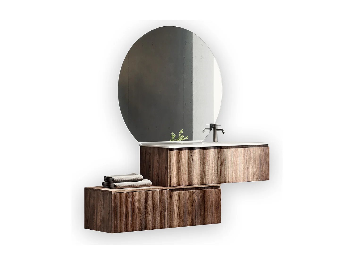 Composizione vasca DX 4 pezzi VENERE rovere rio