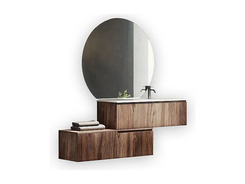 Composizione vasca DX 4 pezzi VENERE rovere rio