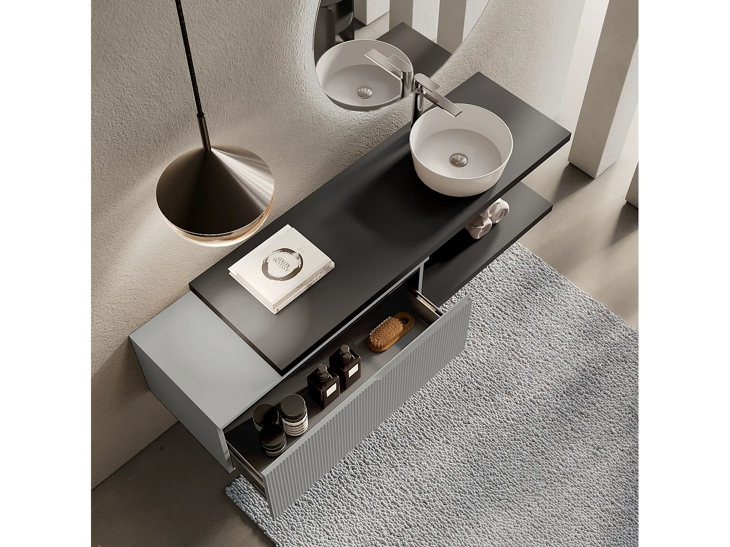 Composition 5 pieces VENERE anthracitè/gris mat