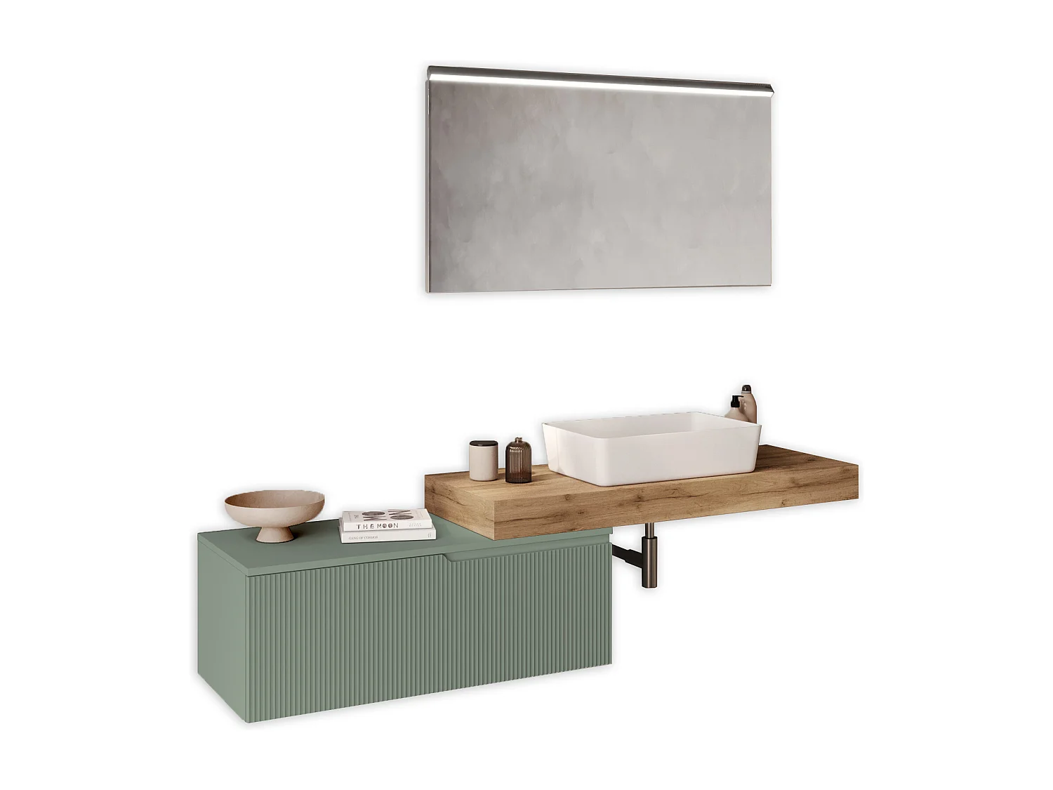 Composition 4 pieces VENERE chène/vert sauge