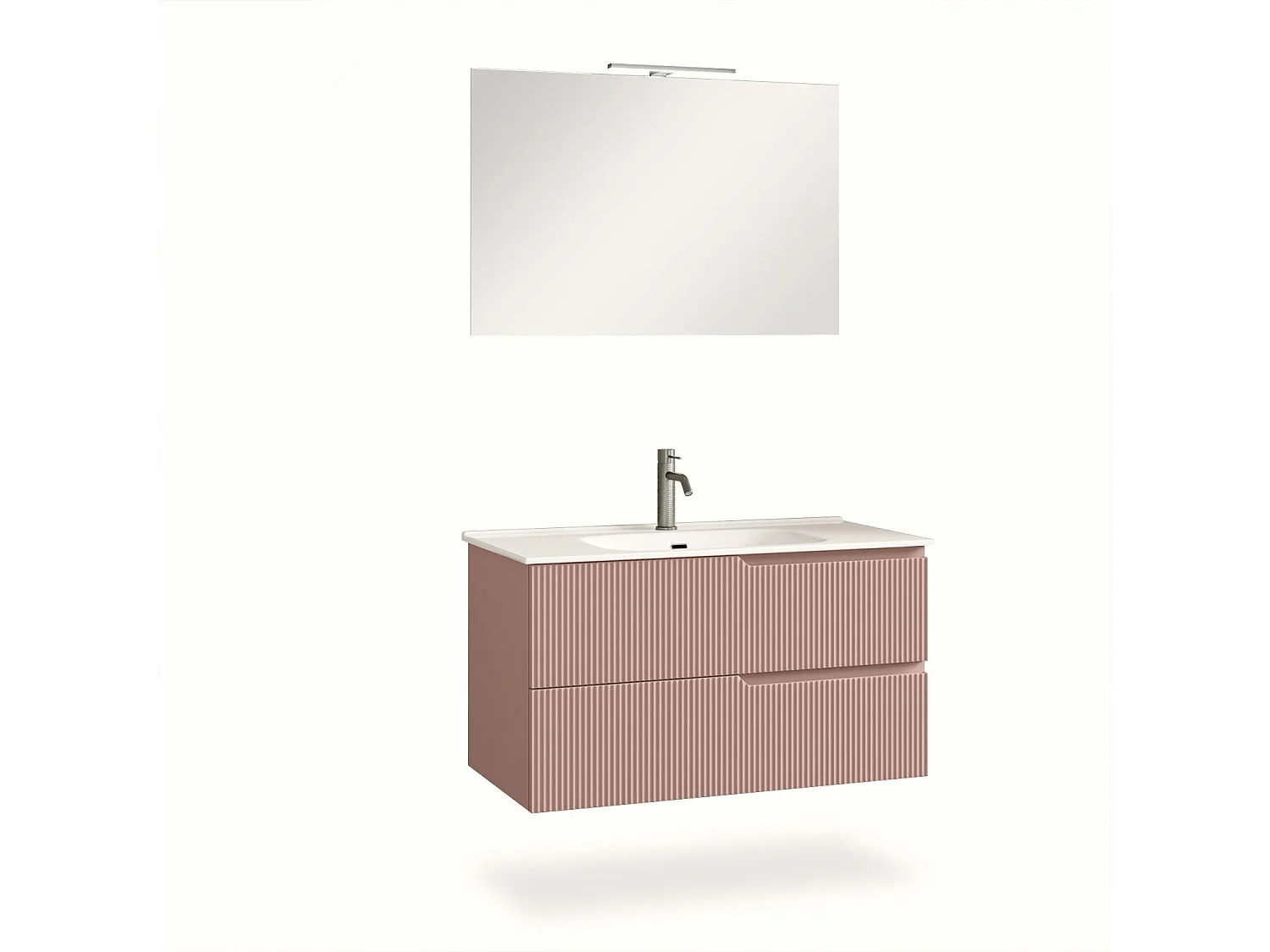 Ensemble salle de bain 4 pièces VENERE rose poudrè