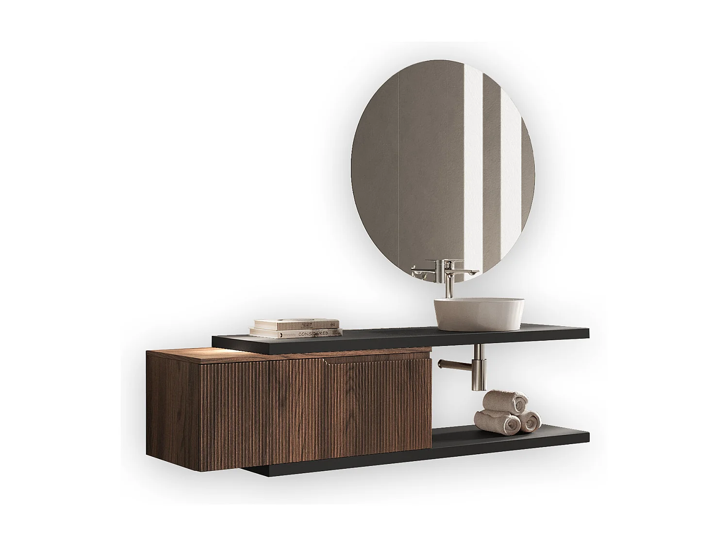 Composizione 5 pezzi VENERE antracite/rovere rio