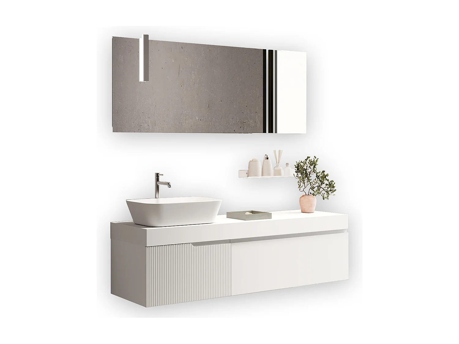 Composition 7 pieces VENERE blanc mat