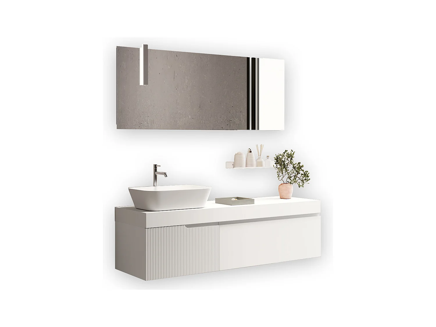 Composition 7 pieces VENERE blanc mat