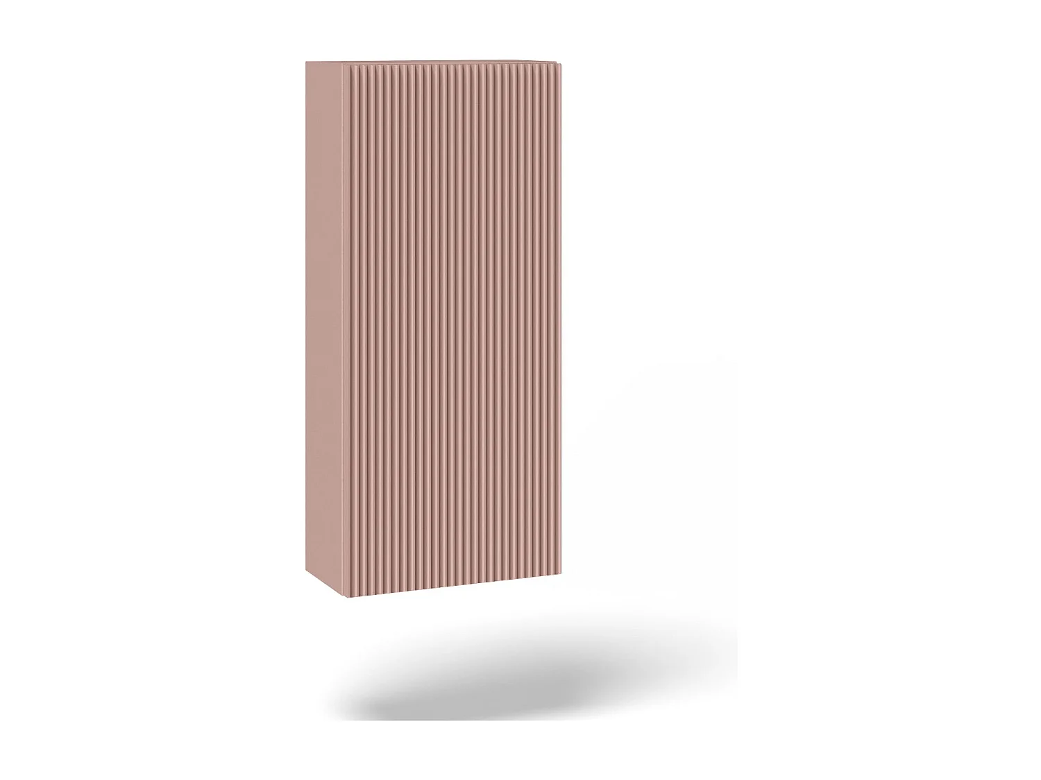 Wandhängender Badezimmerschrank mit Push-to-Open Tür, reversibel – Modell Venere - Pink