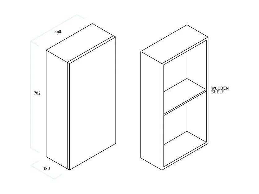 Hoher Hängeschrank VENERE eiche