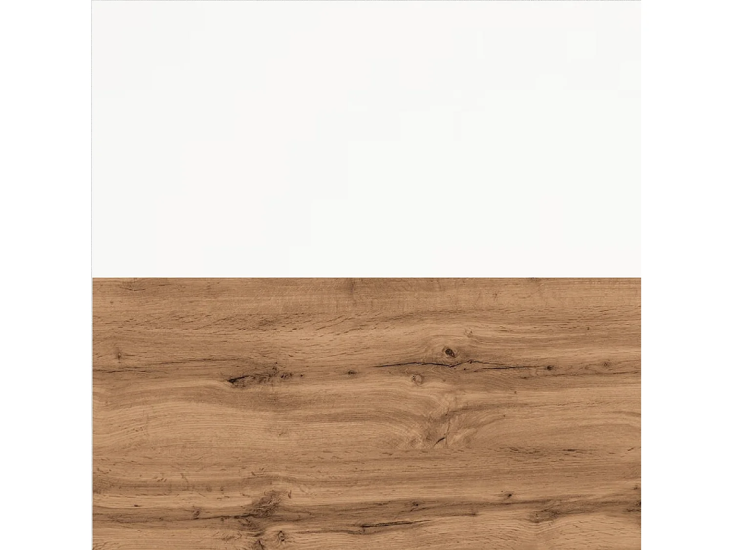 Composition double vasque 4 pieces ASTRA blanc/chene