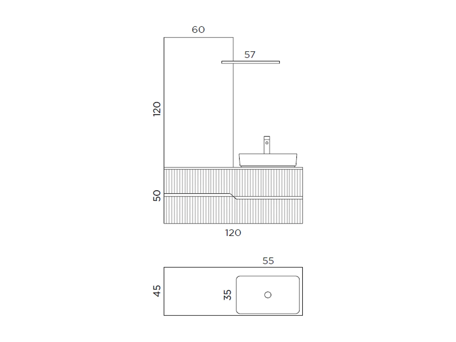 Composição 4 peças VENERE carvalho