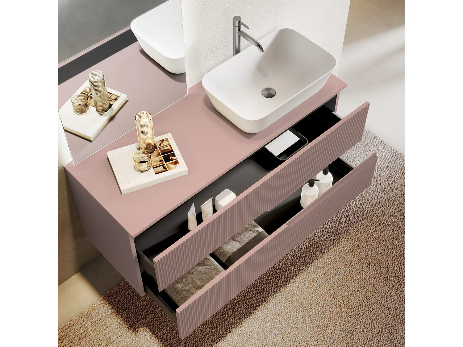 Komposition 4-teilig VENERE puderrosa